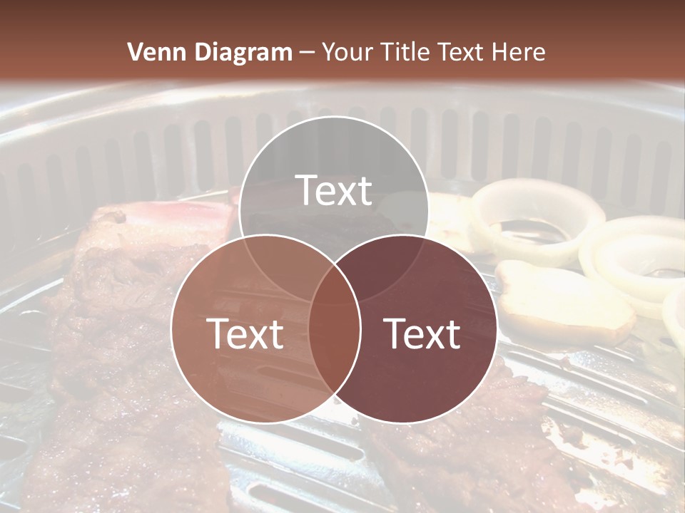 A Bunch Of Food That Is On A Grill PowerPoint Template