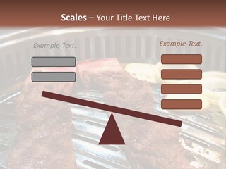 A Bunch Of Food That Is On A Grill PowerPoint Template