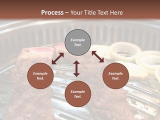 A Bunch Of Food That Is On A Grill PowerPoint Template