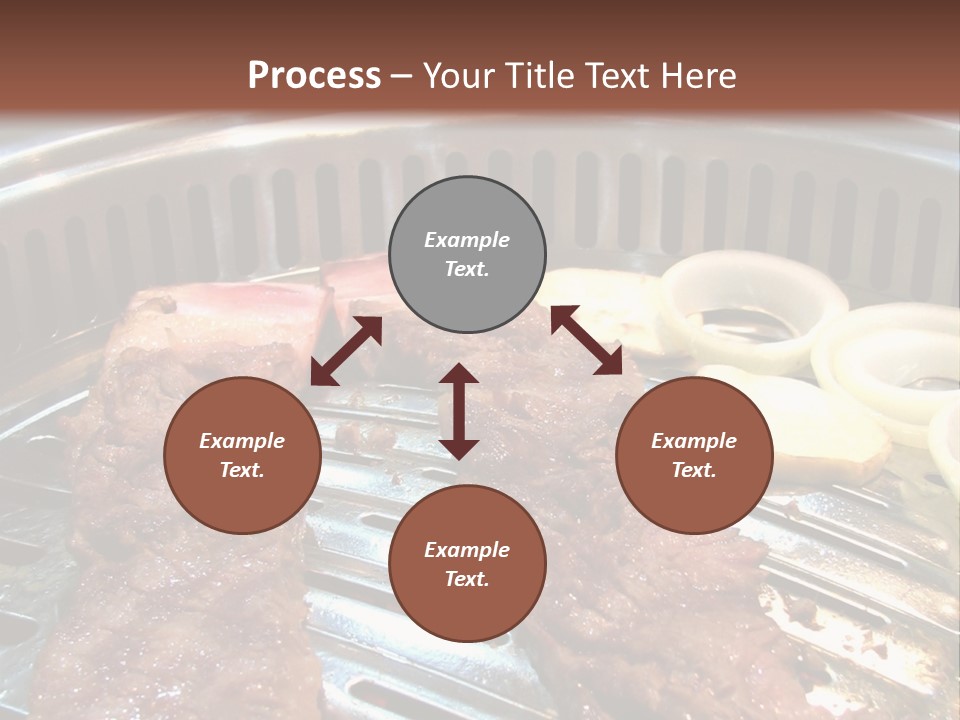 A Bunch Of Food That Is On A Grill PowerPoint Template