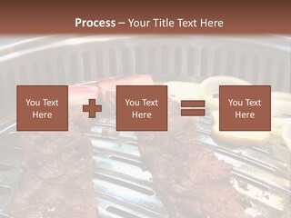 A Bunch Of Food That Is On A Grill PowerPoint Template