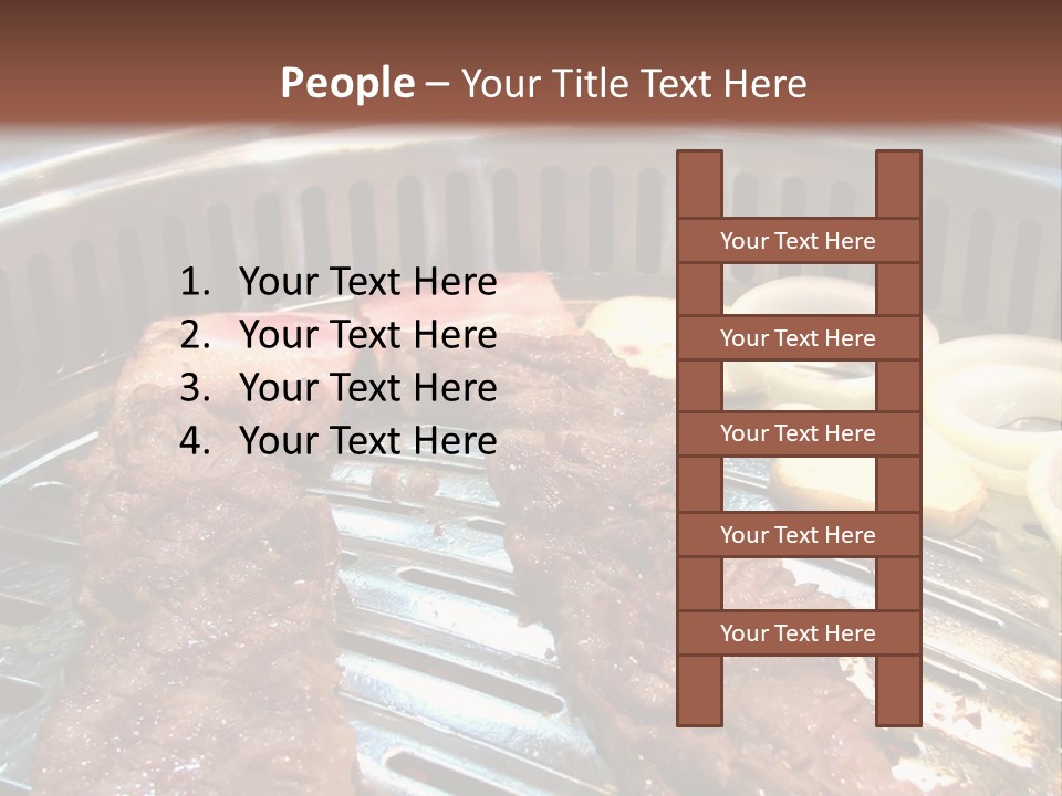 A Bunch Of Food That Is On A Grill PowerPoint Template