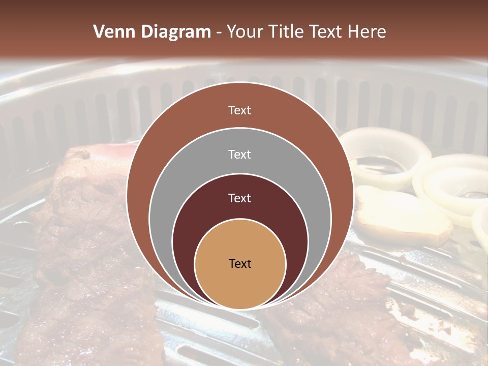 A Bunch Of Food That Is On A Grill PowerPoint Template