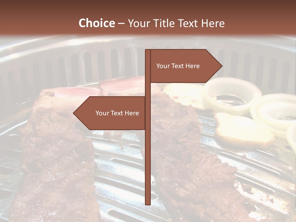 A Bunch Of Food That Is On A Grill PowerPoint Template