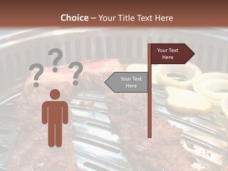 A Bunch Of Food That Is On A Grill PowerPoint Template