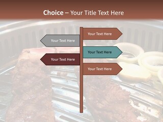 A Bunch Of Food That Is On A Grill PowerPoint Template