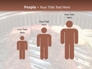 A Bunch Of Food That Is On A Grill PowerPoint Template