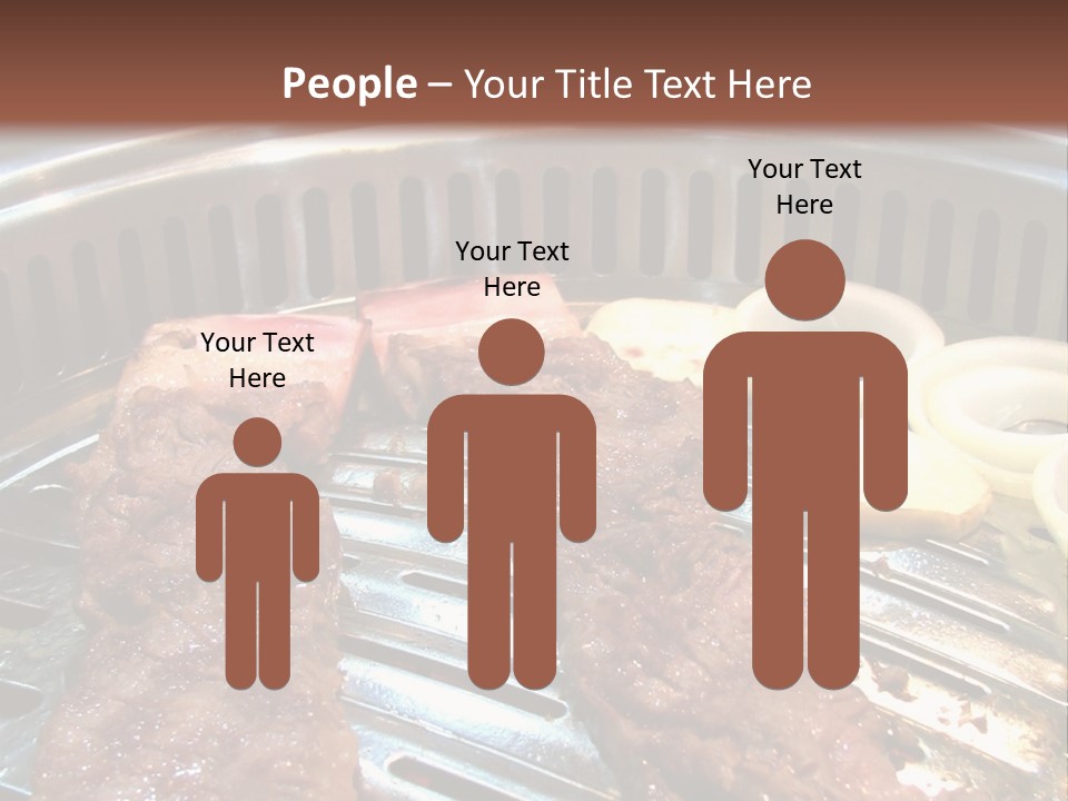 A Bunch Of Food That Is On A Grill PowerPoint Template