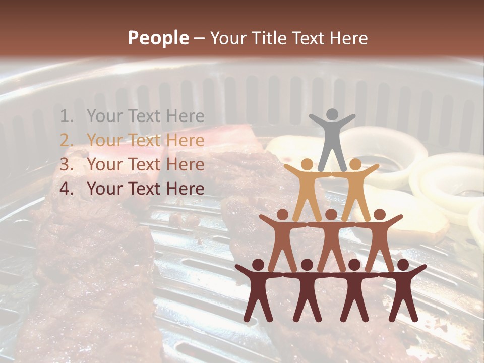 A Bunch Of Food That Is On A Grill PowerPoint Template