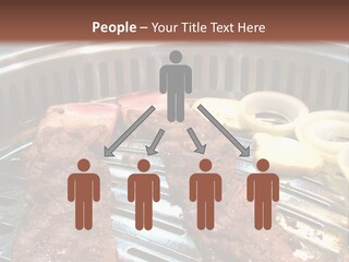 A Bunch Of Food That Is On A Grill PowerPoint Template