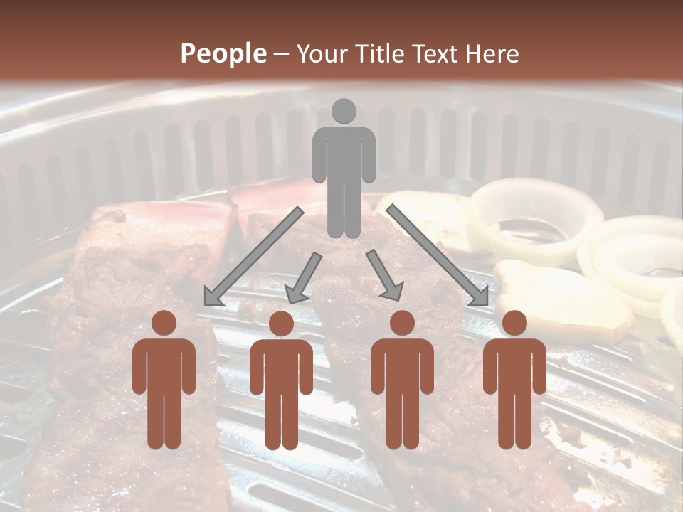 A Bunch Of Food That Is On A Grill PowerPoint Template