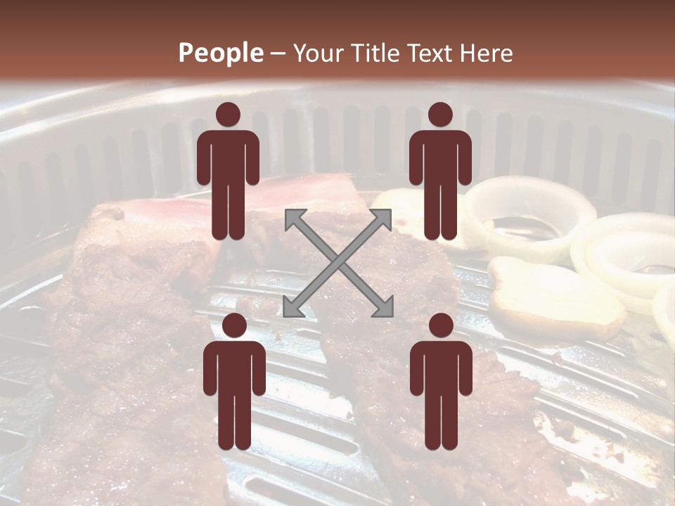 A Bunch Of Food That Is On A Grill PowerPoint Template