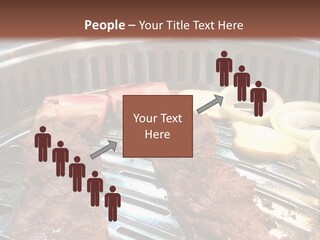 A Bunch Of Food That Is On A Grill PowerPoint Template