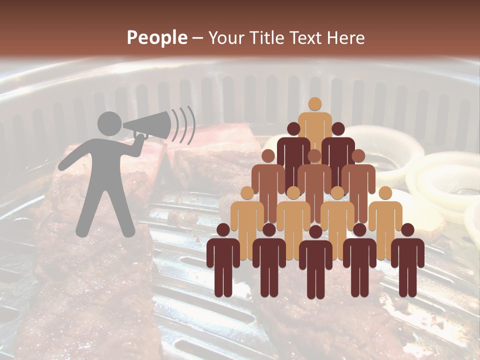 A Bunch Of Food That Is On A Grill PowerPoint Template