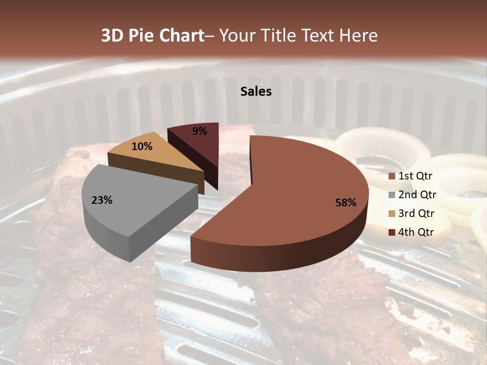 A Bunch Of Food That Is On A Grill PowerPoint Template