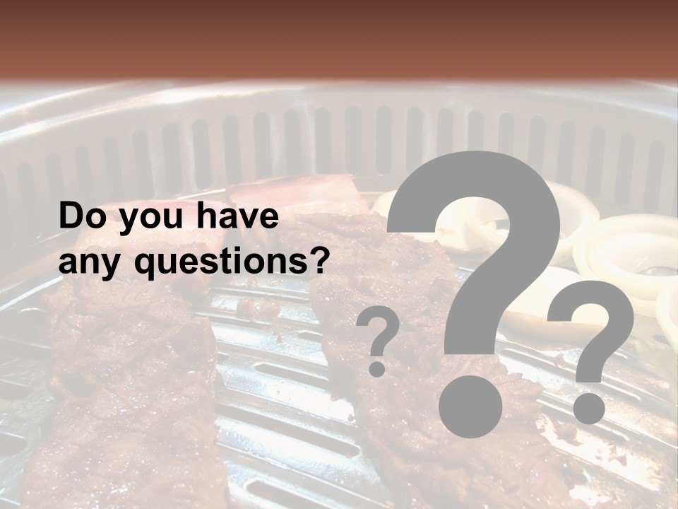 A Bunch Of Food That Is On A Grill PowerPoint Template