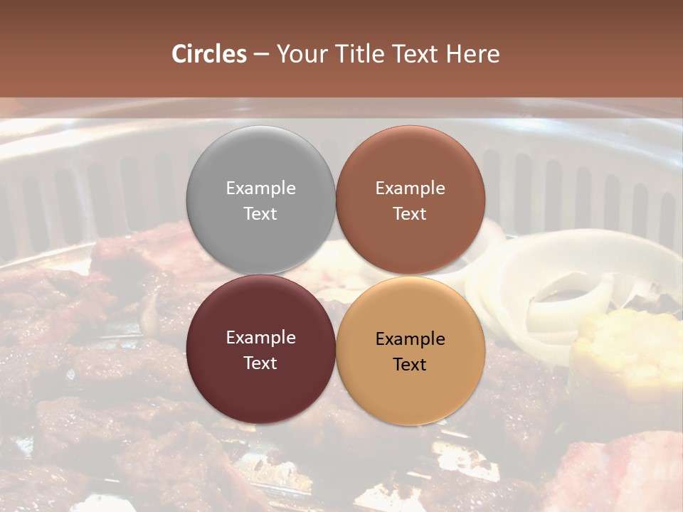 A Large Metal Pan Filled With Food On Top Of A Table PowerPoint Template