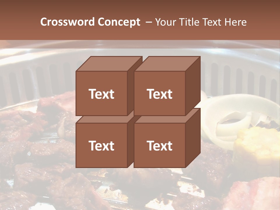 A Large Metal Pan Filled With Food On Top Of A Table PowerPoint Template