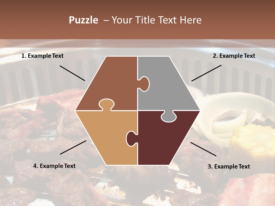 A Large Metal Pan Filled With Food On Top Of A Table PowerPoint Template