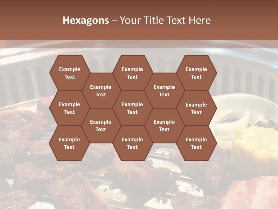 A Large Metal Pan Filled With Food On Top Of A Table PowerPoint Template