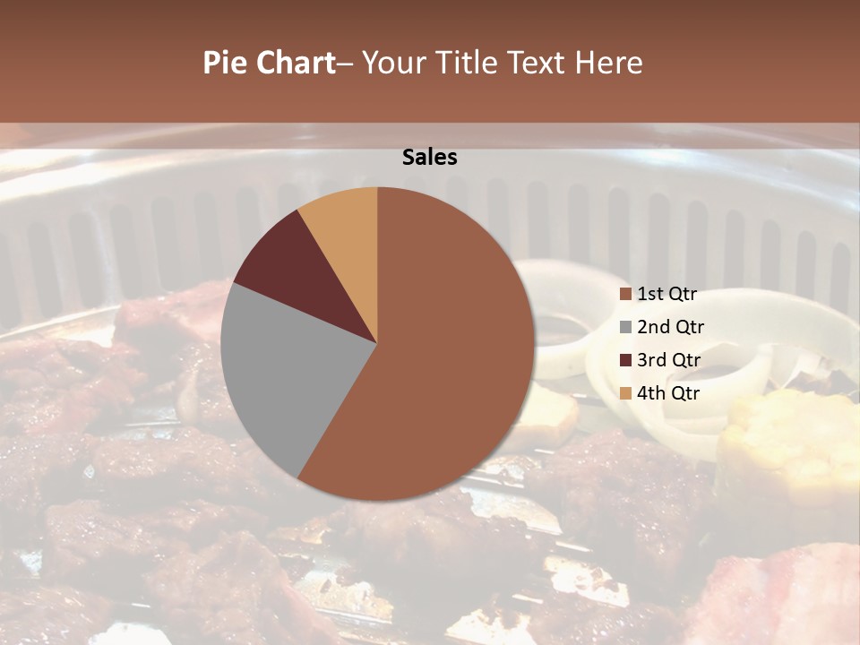 A Large Metal Pan Filled With Food On Top Of A Table PowerPoint Template