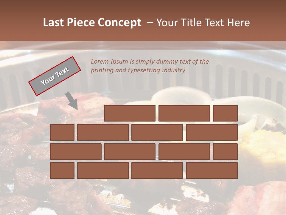 A Large Metal Pan Filled With Food On Top Of A Table PowerPoint Template