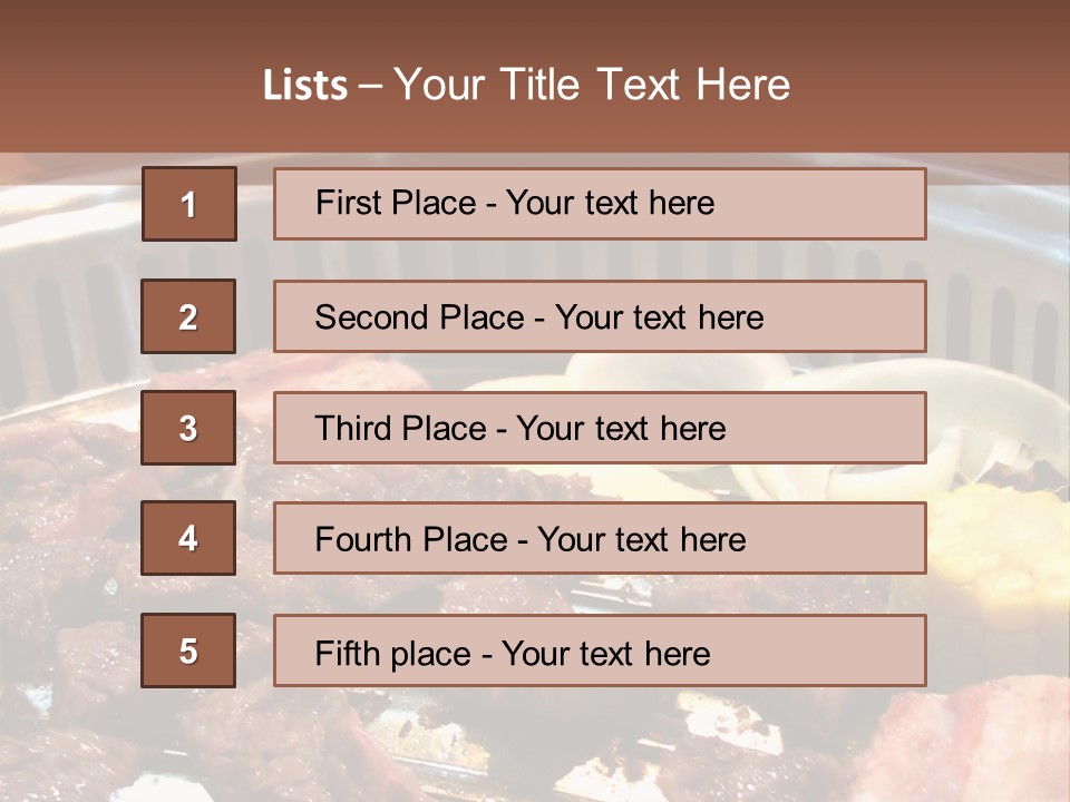 A Large Metal Pan Filled With Food On Top Of A Table PowerPoint Template