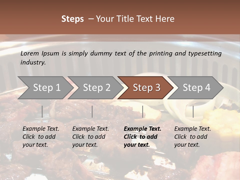 A Large Metal Pan Filled With Food On Top Of A Table PowerPoint Template