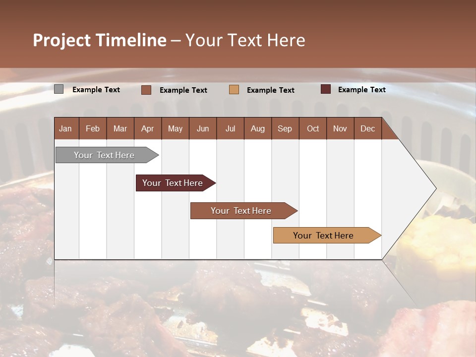 A Large Metal Pan Filled With Food On Top Of A Table PowerPoint Template