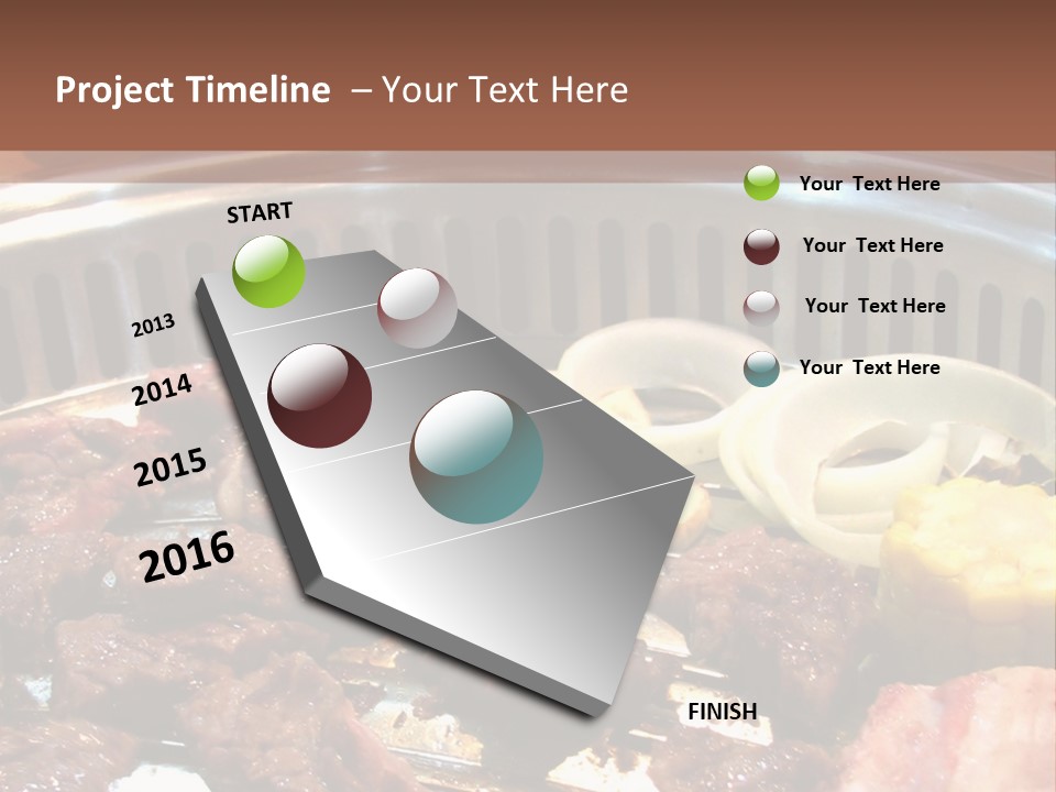 A Large Metal Pan Filled With Food On Top Of A Table PowerPoint Template