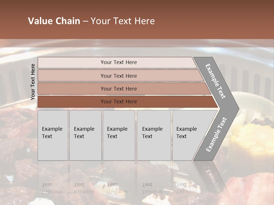A Large Metal Pan Filled With Food On Top Of A Table PowerPoint Template