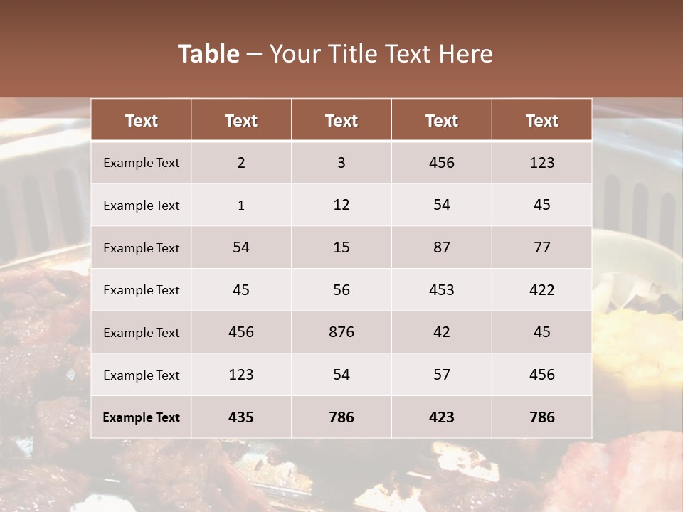 A Large Metal Pan Filled With Food On Top Of A Table PowerPoint Template