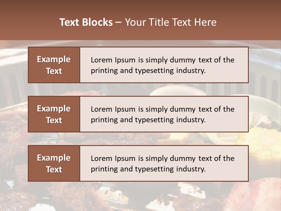 A Large Metal Pan Filled With Food On Top Of A Table PowerPoint Template