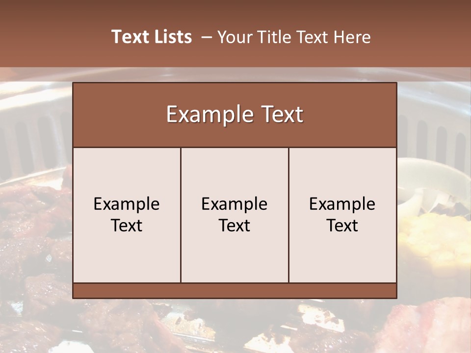 A Large Metal Pan Filled With Food On Top Of A Table PowerPoint Template