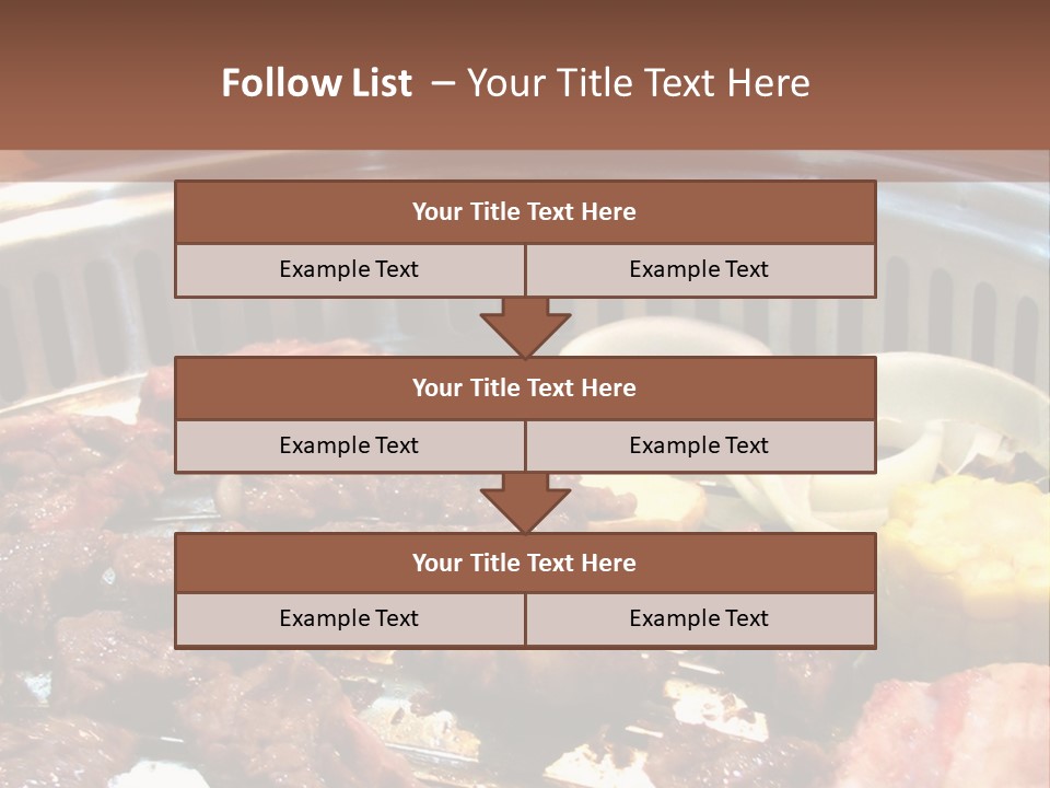 A Large Metal Pan Filled With Food On Top Of A Table PowerPoint Template