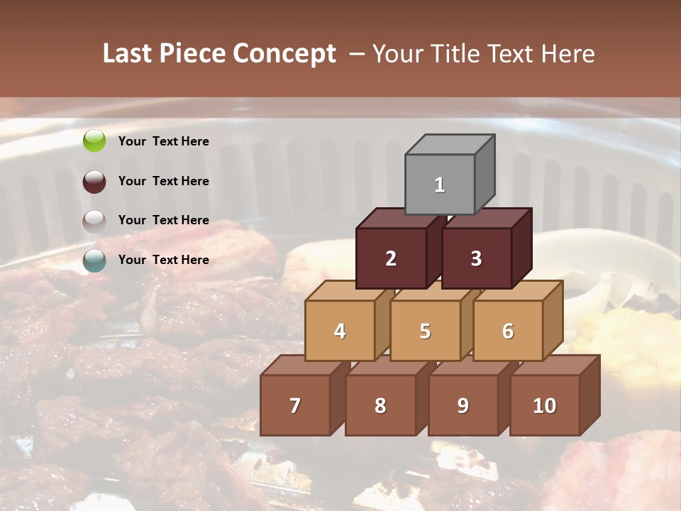 A Large Metal Pan Filled With Food On Top Of A Table PowerPoint Template