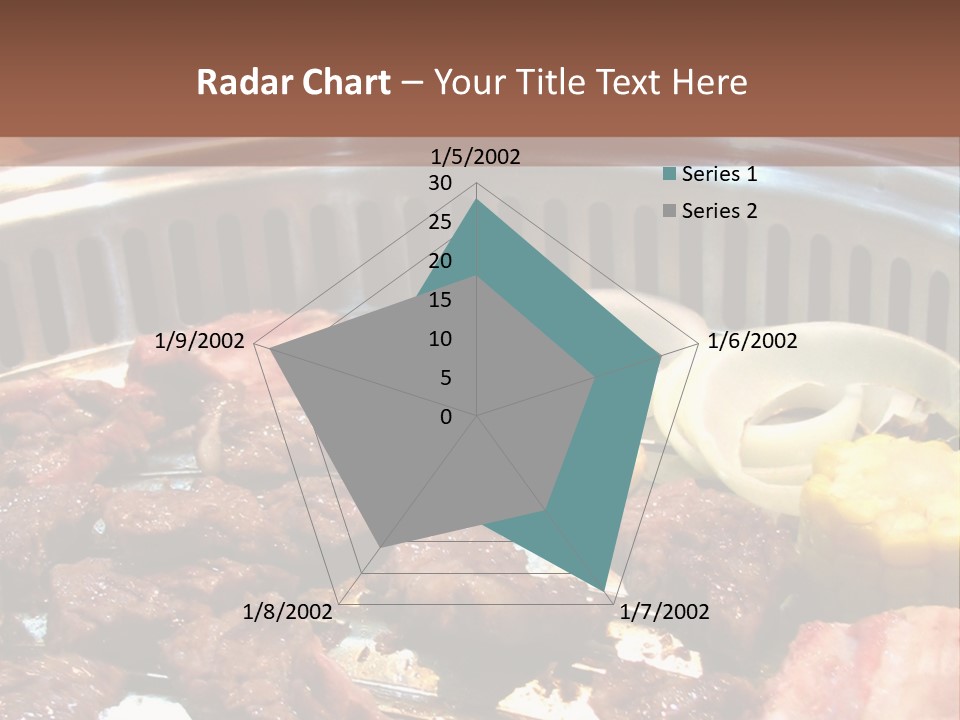 A Large Metal Pan Filled With Food On Top Of A Table PowerPoint Template