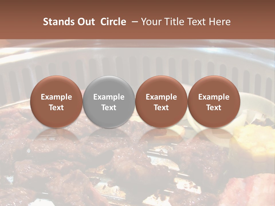 A Large Metal Pan Filled With Food On Top Of A Table PowerPoint Template