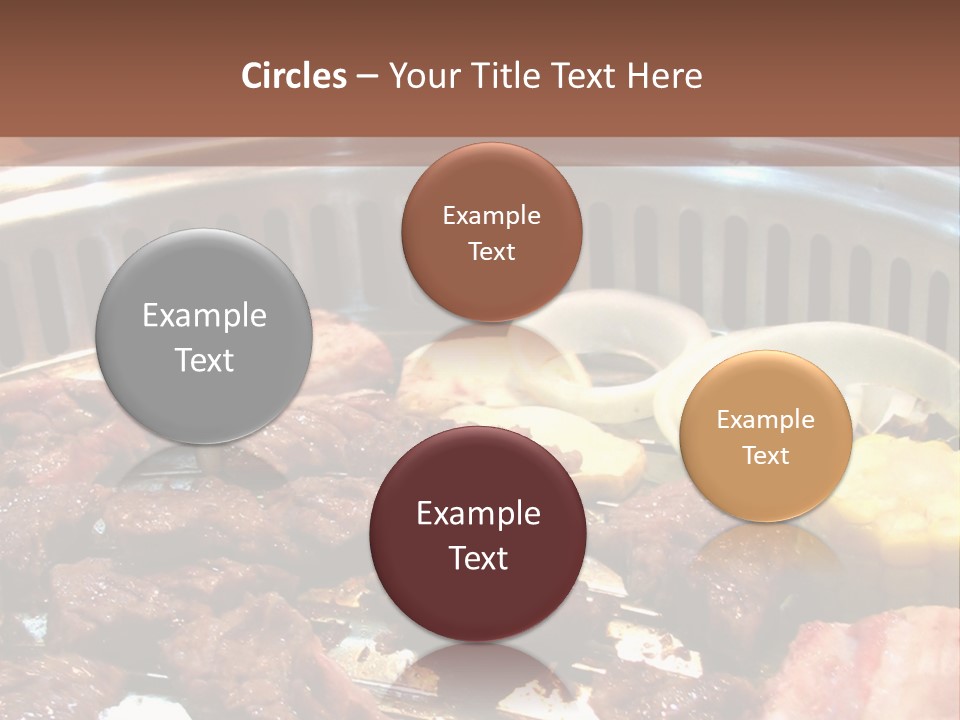 A Large Metal Pan Filled With Food On Top Of A Table PowerPoint Template