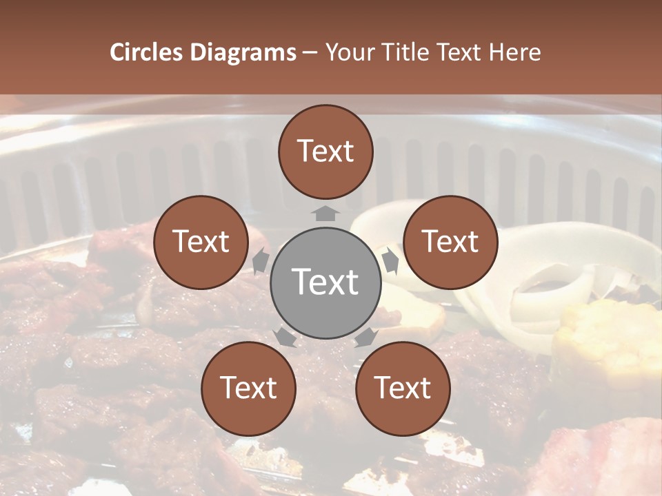 A Large Metal Pan Filled With Food On Top Of A Table PowerPoint Template