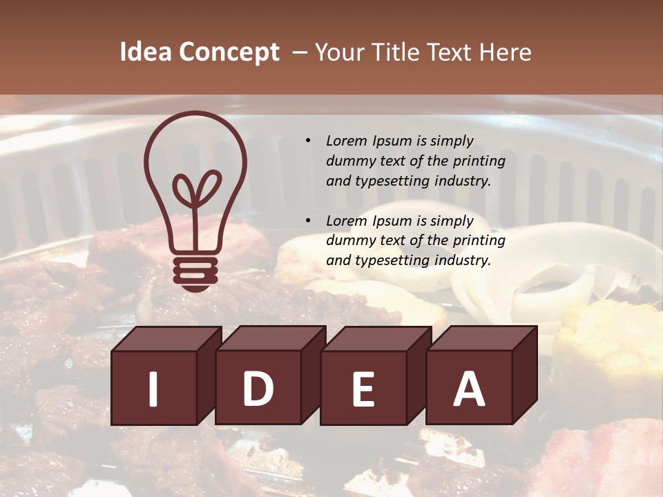 A Large Metal Pan Filled With Food On Top Of A Table PowerPoint Template