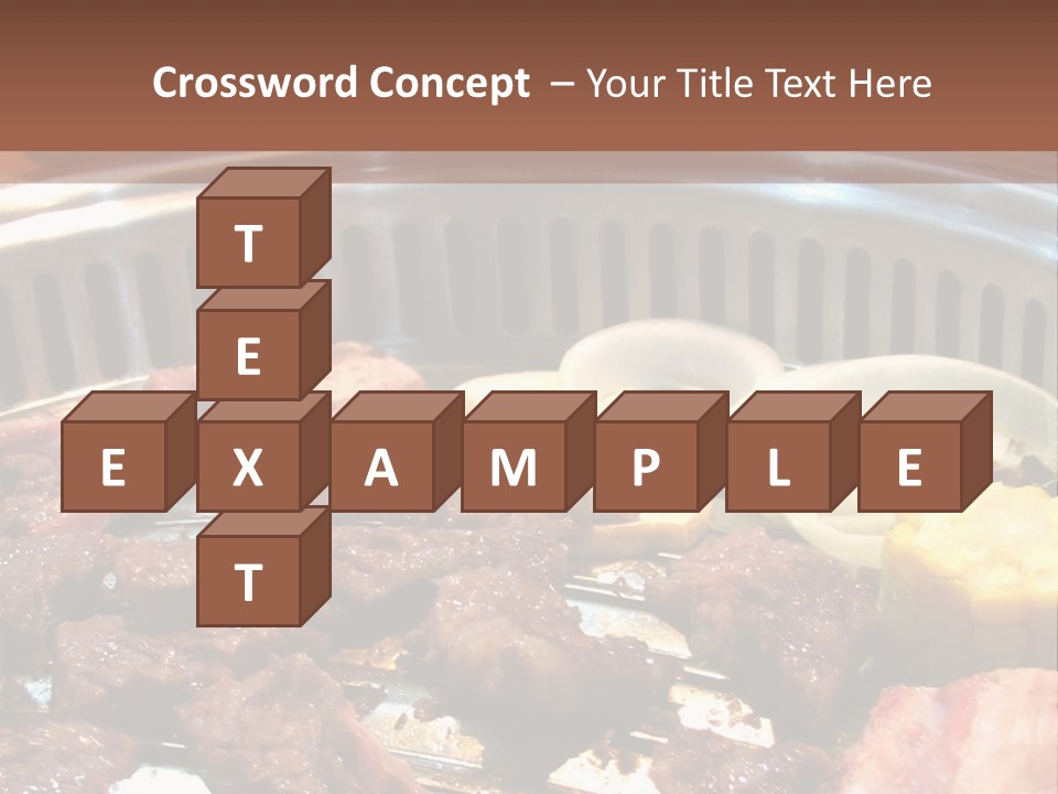 A Large Metal Pan Filled With Food On Top Of A Table PowerPoint Template