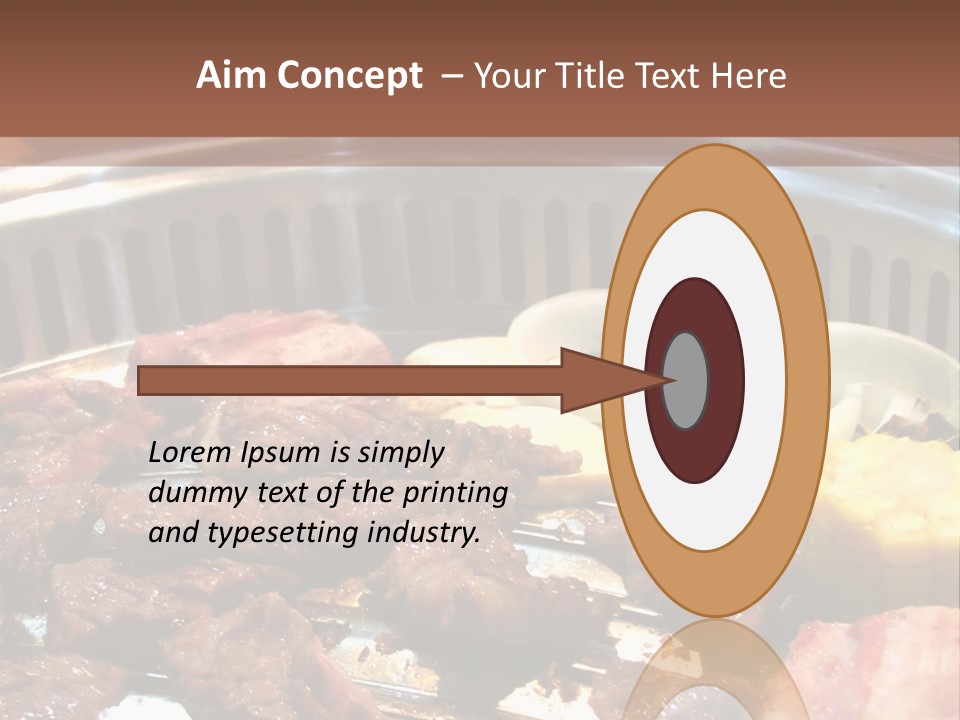 A Large Metal Pan Filled With Food On Top Of A Table PowerPoint Template