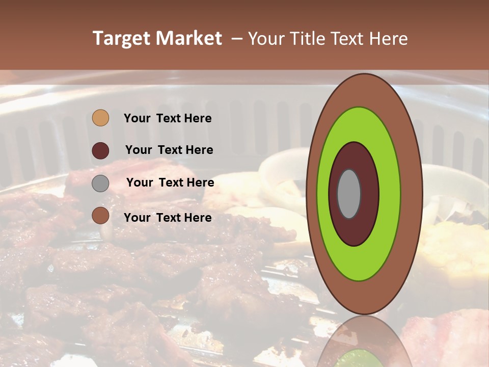 A Large Metal Pan Filled With Food On Top Of A Table PowerPoint Template