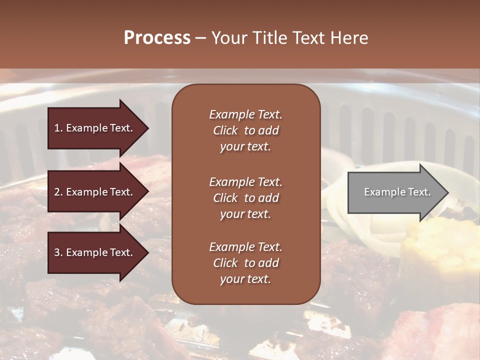 A Large Metal Pan Filled With Food On Top Of A Table PowerPoint Template