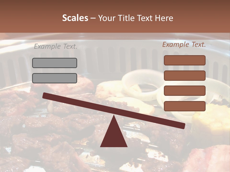 A Large Metal Pan Filled With Food On Top Of A Table PowerPoint Template