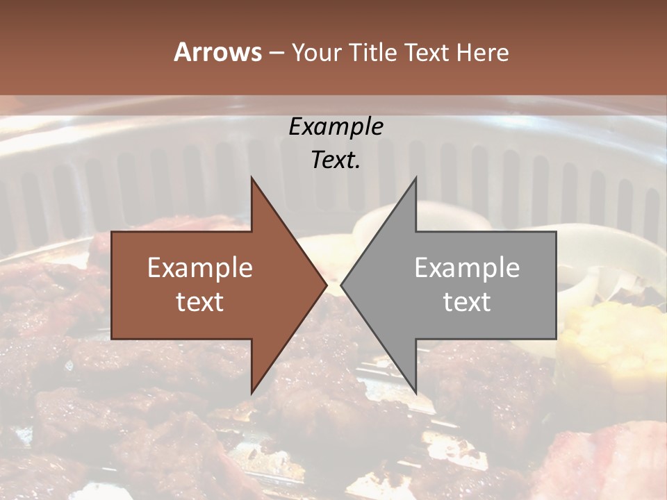 A Large Metal Pan Filled With Food On Top Of A Table PowerPoint Template