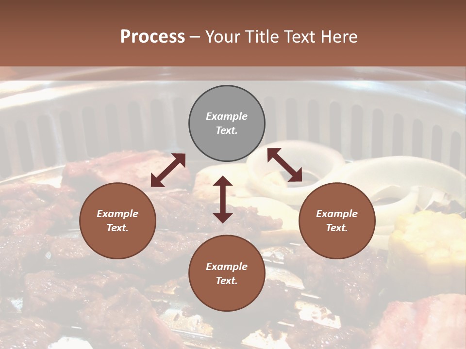 A Large Metal Pan Filled With Food On Top Of A Table PowerPoint Template