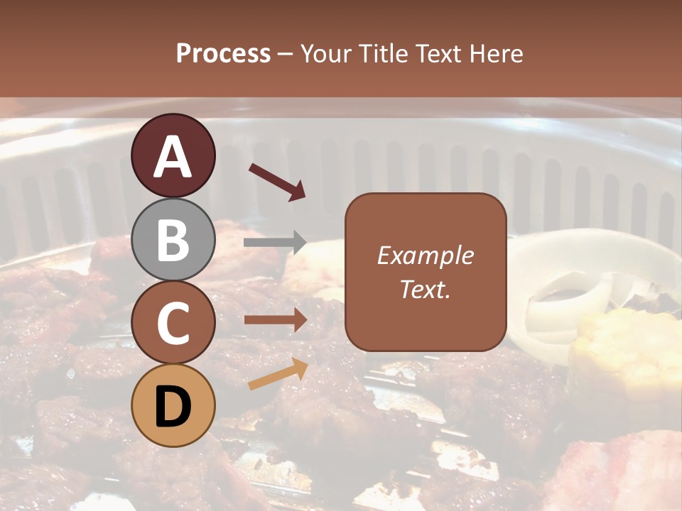 A Large Metal Pan Filled With Food On Top Of A Table PowerPoint Template