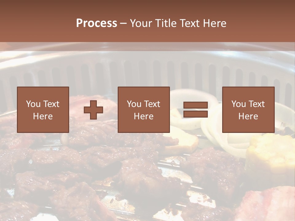 A Large Metal Pan Filled With Food On Top Of A Table PowerPoint Template